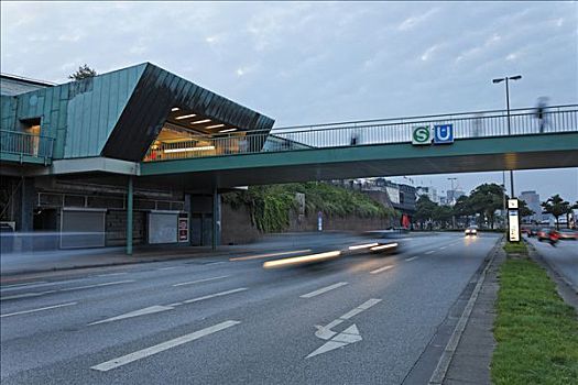 入口,地铁站,汉堡市,德国