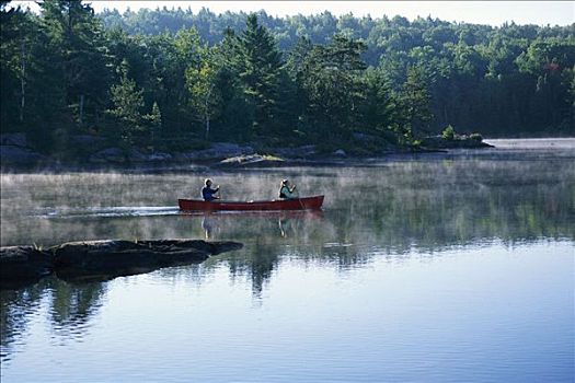 伴侣,独木舟,湖,安大略省,加拿大