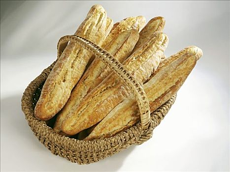 脆皮,法国,面包,篮子