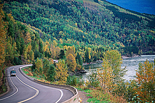 河谷,公路,不列颠哥伦比亚省,加拿大