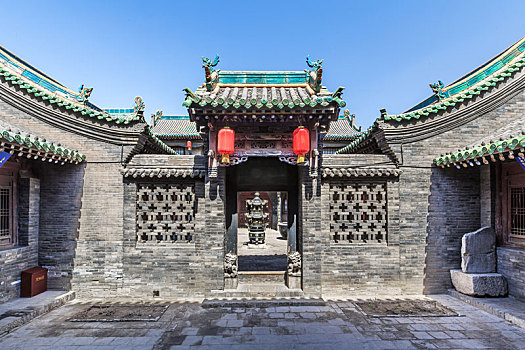 中国山西省平遥古城城隍庙古建筑
