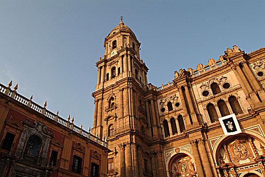 大教堂,历史,中心,马拉加,哥斯达黎加,安达卢西亚,西班牙南部,西班牙,欧洲