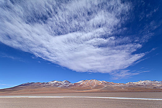 荒芜,高原,乌尤尼盐沼,边界,玻利维亚,智利