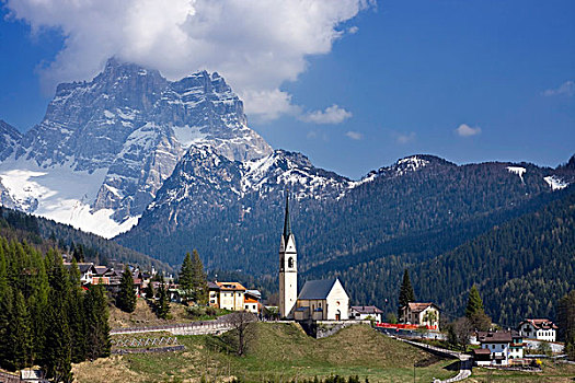 教堂,顶峰,白云岩,意大利,欧洲