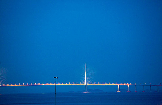 象山港大桥,海上,交通,桥梁,夜色,灯光