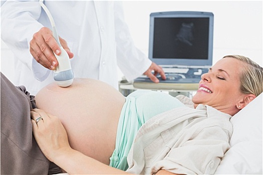 高兴,孕妇,超声波扫描