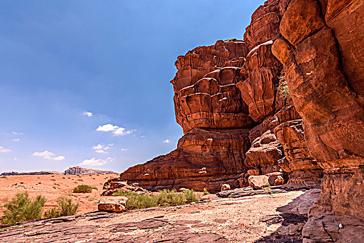 岩石构造,瓦地伦,荒芜,荒野,南方,约旦