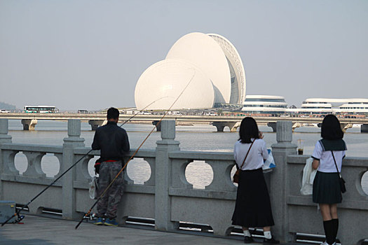 珠海市情侣路旅游风景钓鱼图片