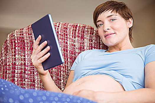 孕妇,平板电脑