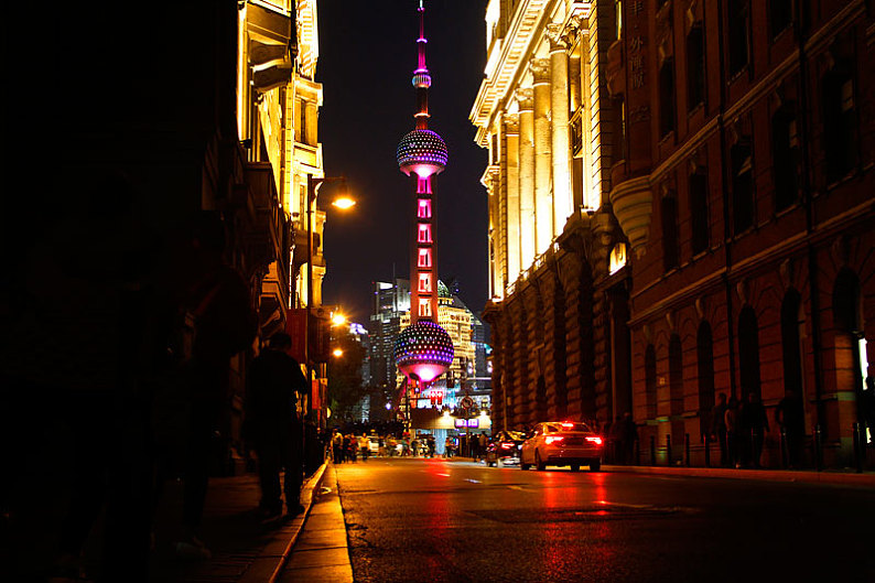 夜上海_外滩灯光秀_夜色上海滩_高清图片_全景视觉