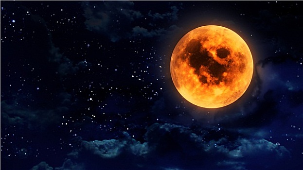南瓜,橙色,月亮
