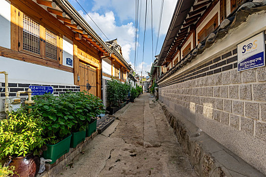 韩国首尔北村韩屋村的小巷