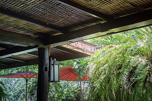 传统建筑,竹子,屋顶