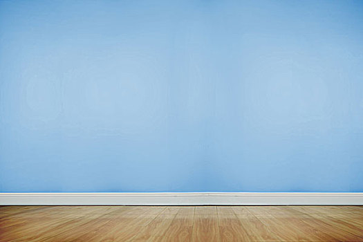蓝色,房间,木地板