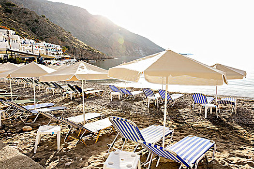 遮阳伞,太阳,椅子,海滩