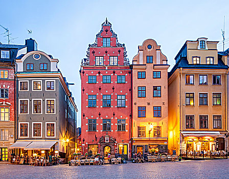 连栋房屋,历史,中心,格姆拉斯坦,斯德哥尔摩,瑞典,欧洲