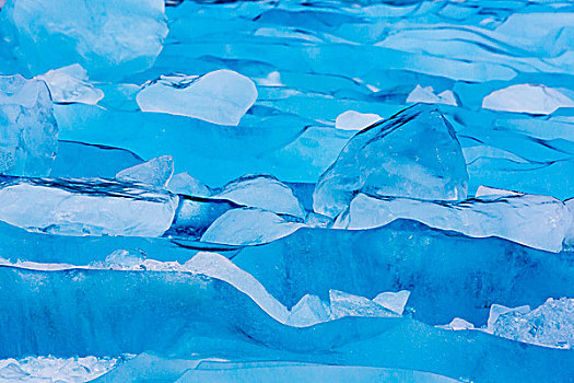 美国,阿拉斯加,冰河湾国家公园,特写,蓝色,冰,画廊