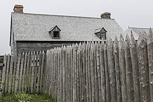 木篱,要塞,露易斯堡,布雷顿角岛,新斯科舍省,加拿大