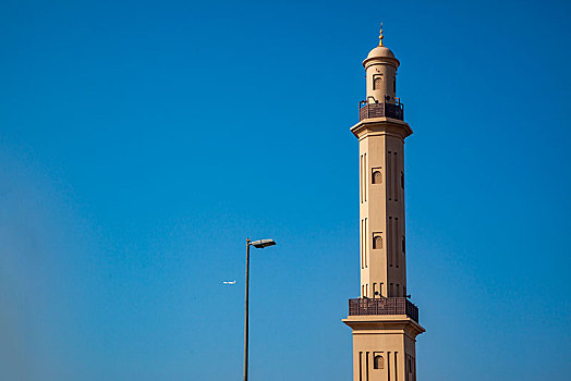 阿联酋迪拜阿法迪历史区清真寺尖塔