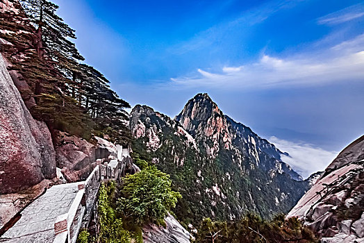 安徽省黄山市黄山风景区天海大峡谷自然景观