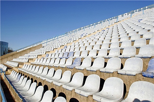 白色,塑料制品,体育场,椅子