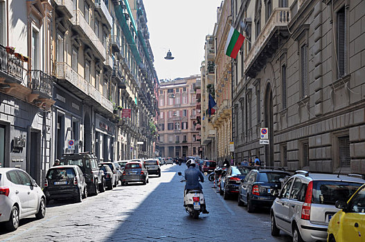 意大利那不勒斯城市街道,naples