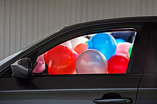 汽车,彩色,气球