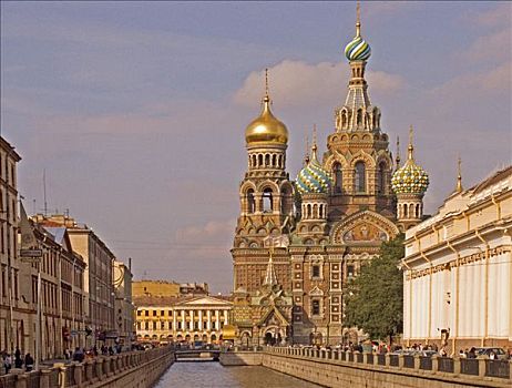 白色,夜晚,俄罗斯,圣彼得堡,威尼斯,北方,教堂,建造,阿尔佛雷德,塔,风格,17世纪,尼古拉斯