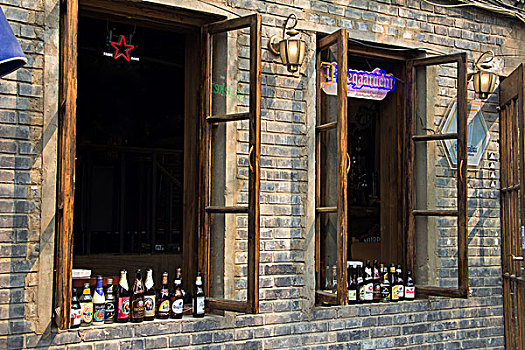 北京南锣鼓巷的木窗