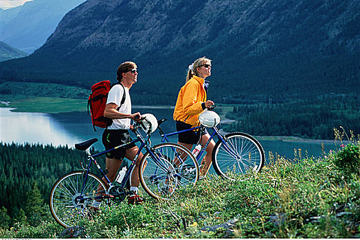伴侣,山地自行车,卡纳纳斯基斯县,加拿大