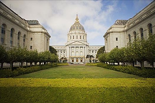 建筑,市政厅,旧金山,加利福尼亚,美国