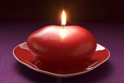 红色,蜡烛,情人节