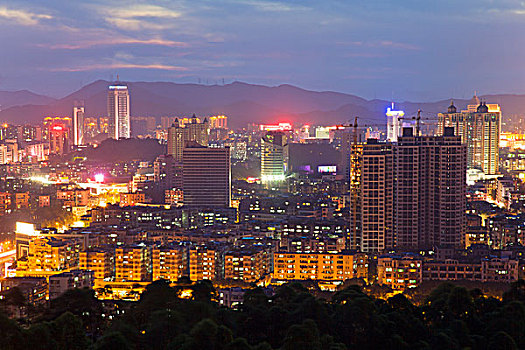 江门,城市,夜景