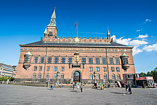 哥本哈根,市政厅,丹麦,大幅,尺寸
