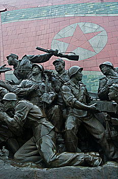 战士,雕塑,仰视,仪表,高,铜像,万寿台,平壤,朝鲜