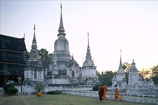 松达寺,僧侣,清迈,泰国