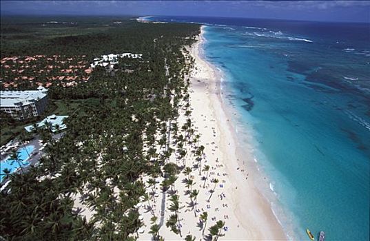 多米尼加共和国,航拍,蓬塔卡纳,海滩