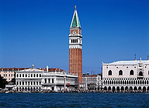 宫殿,钟楼,威尼斯,威尼托,意大利,欧洲