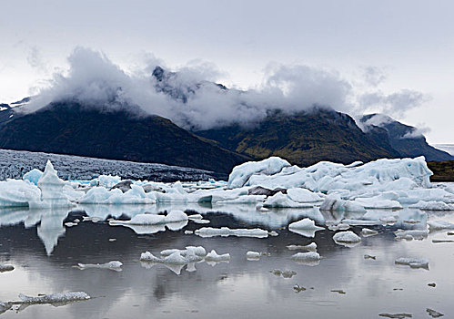 冰岛,冰山,杰古沙龙湖,冰河,泻湖