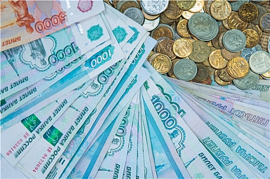俄罗斯,钞票,作曲,不同,货币,硬币
