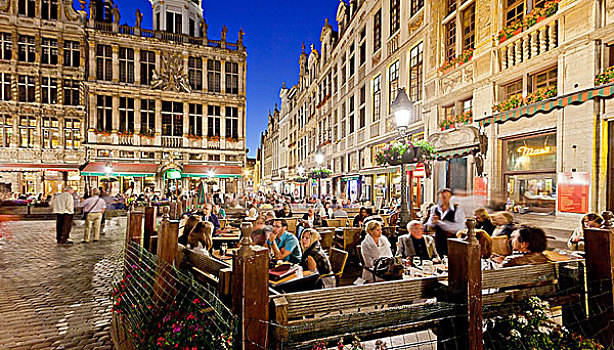 餐馆,大广场,布鲁塞尔,比利时,比荷卢三国,欧洲
