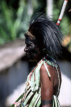 巴布亚新几内亚,乡村,肖像,唱歌,舞者