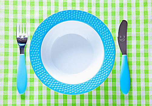 餐具摆放,盘子,刀,叉子