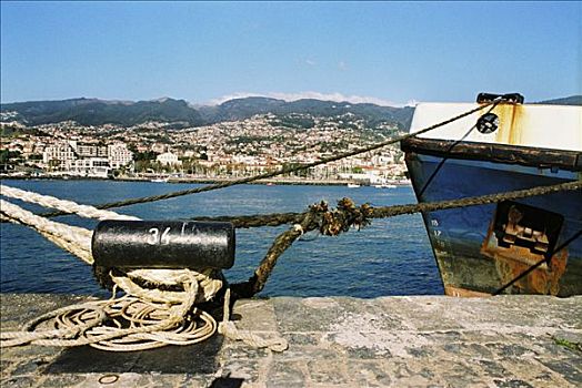船,港口,丰沙尔,马德拉岛,葡萄牙