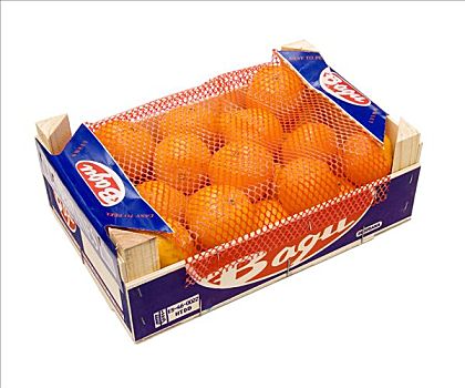 小,板条箱,柑橘,食物