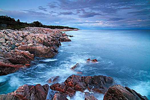 沿岸,花冈岩,石头,新斯科舍省,加拿大