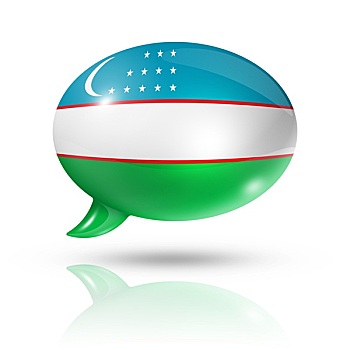乌兹别克斯坦,旗帜,对话气泡框