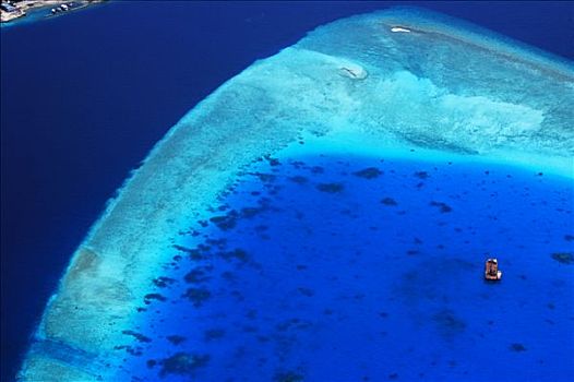 马尔代夫,马累环礁,航拍