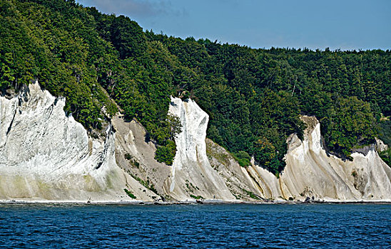 白垩断崖,雅斯蒙德国家公园,萨斯尼茨,波罗的海,梅克伦堡前波莫瑞州,德国,欧洲