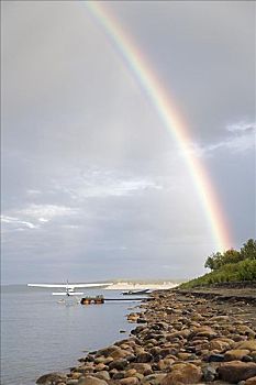 彩虹,上方,堡垒,西北地区,加拿大